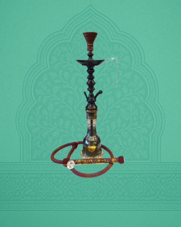 Khalil Mamoon Cafe Model Zwart – Handgemaakte Waterpijp met Zwart Design